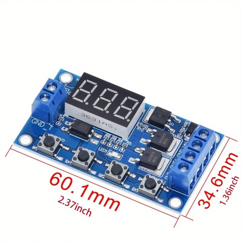 1pc DC 12V 24V Dual MOS LED Digital Timer - Image 4