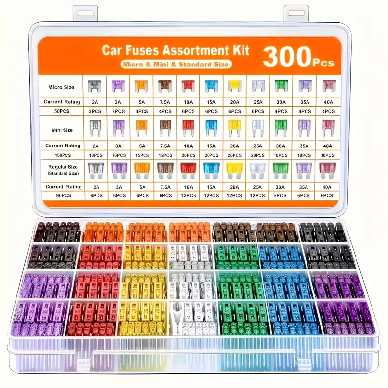 300pcs Automotive Fuse Assortment Kit