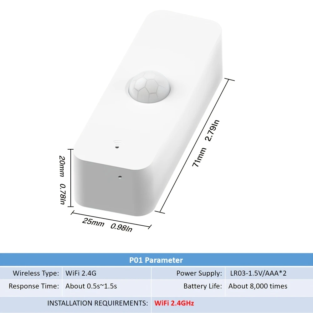 LeftSitu WiFi PIR Motion Detector Sensor - Image 3