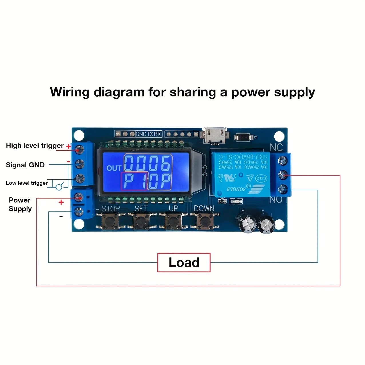 3pcs Blue 12V Timer Relay Module - Image 4
