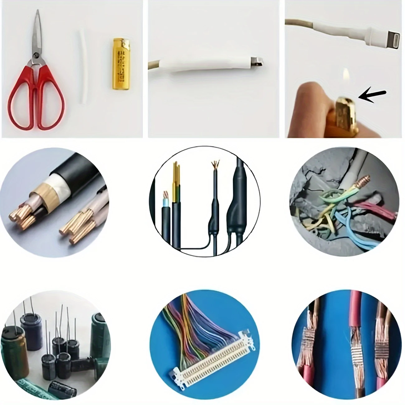 127pcs Assorted Black & Red Shrink Tubing - Image 2